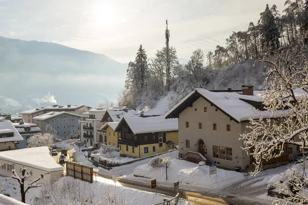 Zell Am See Town Centre in Winter — Stock Photo, Image