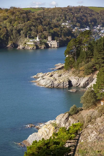 Castelo de Dartmouth e paisagens costeiras — Fotografia de Stock