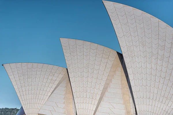 Bliski Widok Dach Opery Sydney Australia — Zdjęcie stockowe