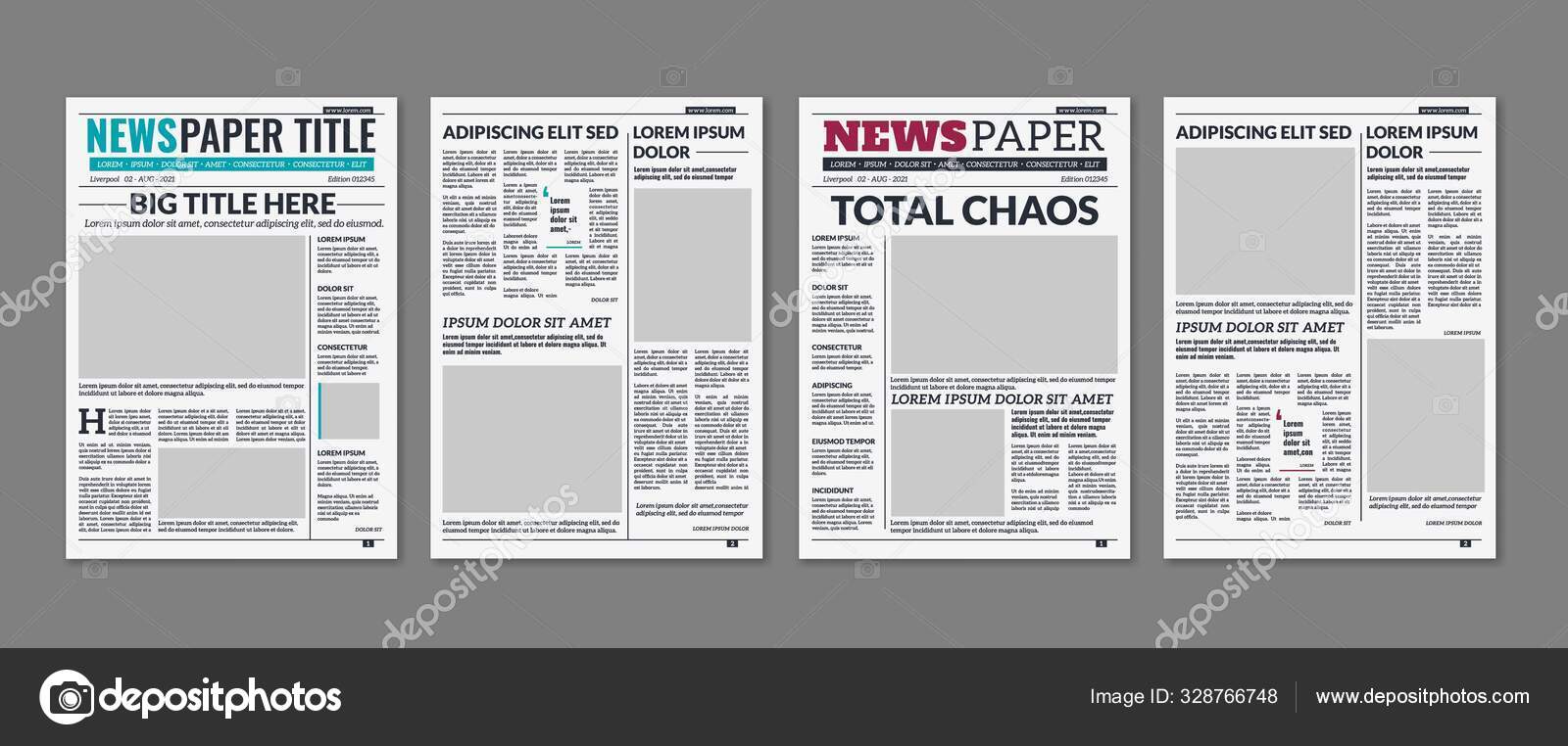 Newspaper Column Printed Sheet Of News Paper With Article Text And Headline Publication Design Vector Press Templates Stock Vector Image By C Yummybuum