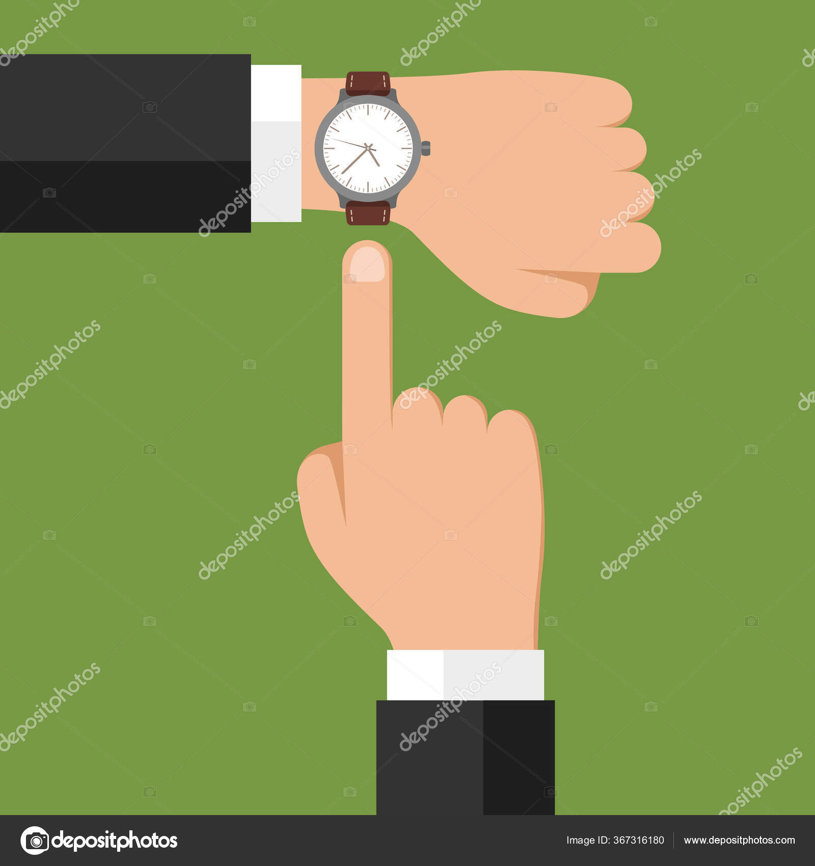 Armbanduhr Zur Hand Geschaftsmann Der Die Zeit Auf Seiner Uhr Zeigt Und Die Zeit Kontrolliert Minimieren Sie Arbeit Zeit Ist Geld Vektor Konzept Vektorgrafik Lizenzfreie Grafiken C Yummybuum 367316180 Depositphotos