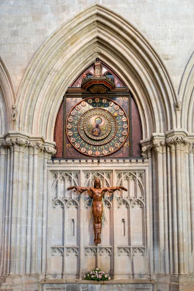 Reloj astronómico en la catedral de Wells — Foto de Stock