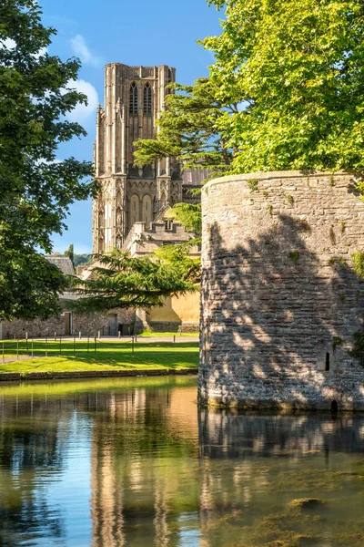 Catedral de Wells en un día soleado — Foto de Stock