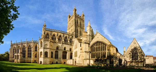 Panorama van Gloucester Cathedral Stockfoto