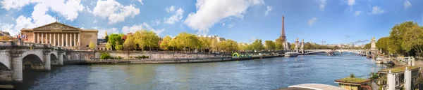Panoramic view over river Seine of Paris — Stock Photo, Image