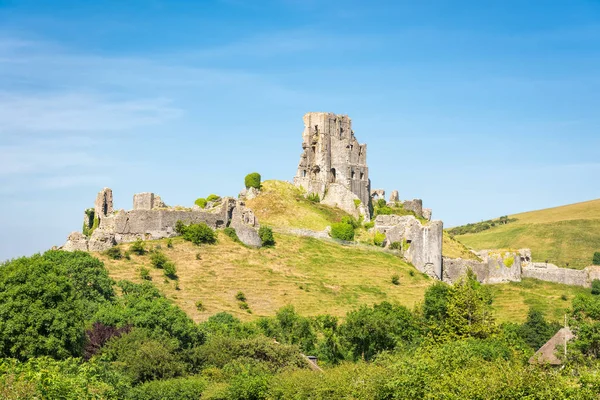 Ruinen der Burg Corfe — Stockfoto