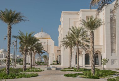 A new, monumental sight in Abu Dhabi, now open to the public, showing the wonders of the arabic exterior architecture. Qasr Al Watan, Presidential. Abu Dhabi/UAE, November 06.2019