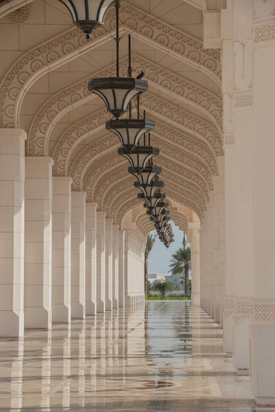 A new, monumental sight in Abu Dhabi, now open to the public, showing the wonders of the arabic exterior architecture. Qasr Al Watan, Presidential. Abu Dhabi/UAE, November 06.2019
