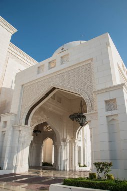 A new, monumental sight in Abu Dhabi, now open to the public, showing the wonders of the arabic exterior architecture. Qasr Al Watan, Presidential. Abu Dhabi/UAE, November 06.2019