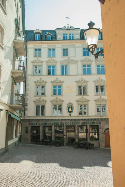 Calles Vacías Tiendas Cerradas Turistas Desaparecidos Tomado Zurich Suiza Abril —  Fotos de Stock