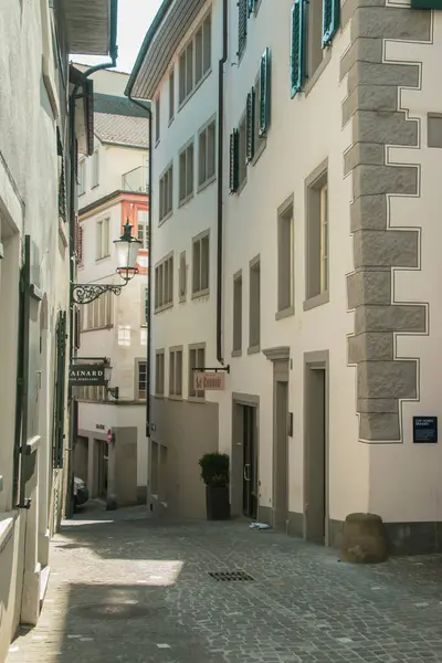Ruas Vazias Lojas Fechadas Turistas Desaparecidos Tomado Zurique Suíça Abril — Fotografia de Stock