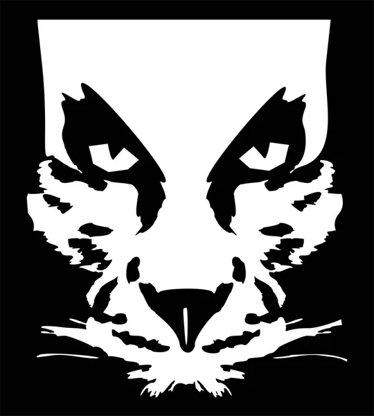 Ilustración cabeza felina — Vector de stock