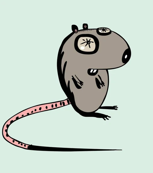 面白い漫画のマウス — ストックベクタ