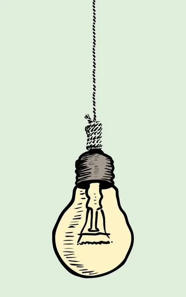 Lámpara de cuerda colgante — Vector de stock