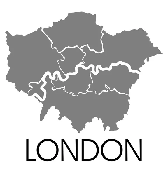 Londons Verwaltungskarte — Stockvektor