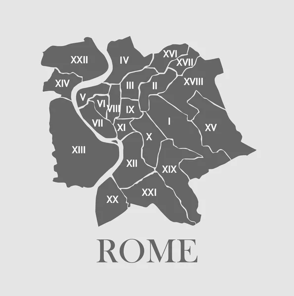 Rome vector map — Stock Vector