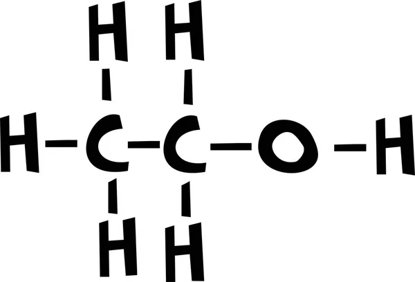 Moleculaire structuur van Alcohol — Stockfoto