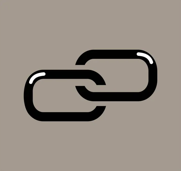 Symbol für zwei Kettenglieder — Stockvektor