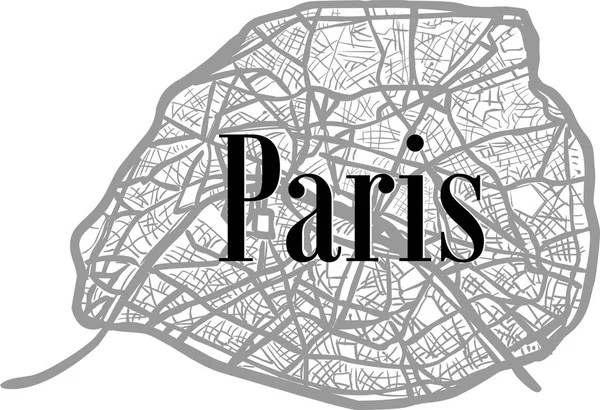 Párizsi vektortérkép — Stock Fotó