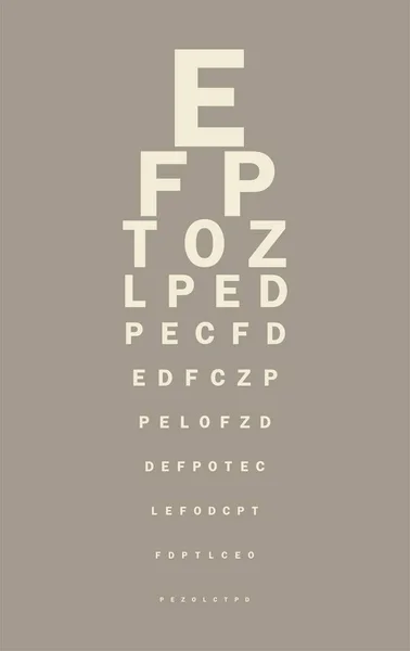 Tabla de pruebas de ojos — Vector de stock