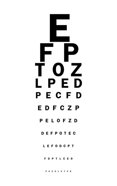 Tabla de pruebas de ojos — Archivo Imágenes Vectoriales