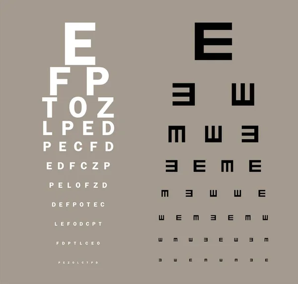 Eyes test chart — Stock Vector