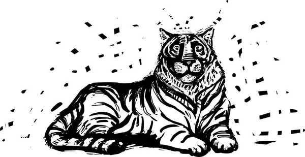 Tigervektorillustration — Stockvektor