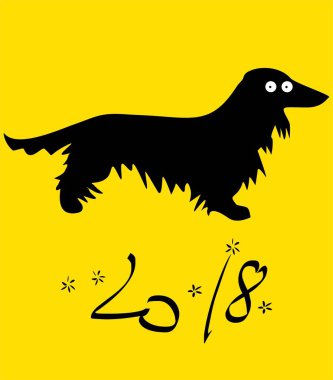  Köpek yılı. Çin yeni yıl 2018. 