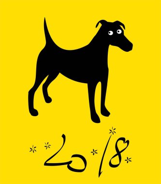  Köpek yılı. Çin yeni yıl 2018. 