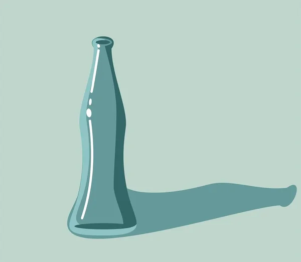Векторная Иллюстрация Пустой Стеклянной Бутылки — стоковый вектор