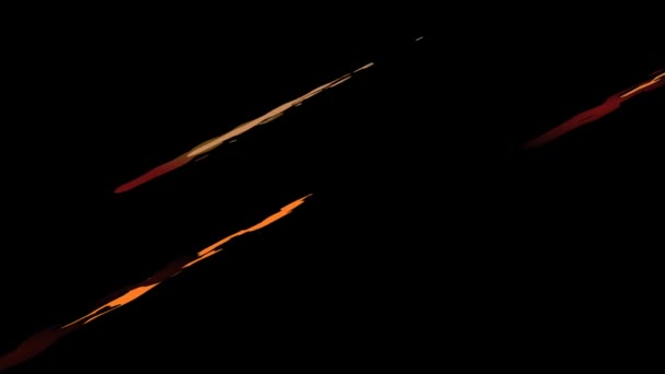 Animation Meteorites Falling Atmosphere — Stock Video