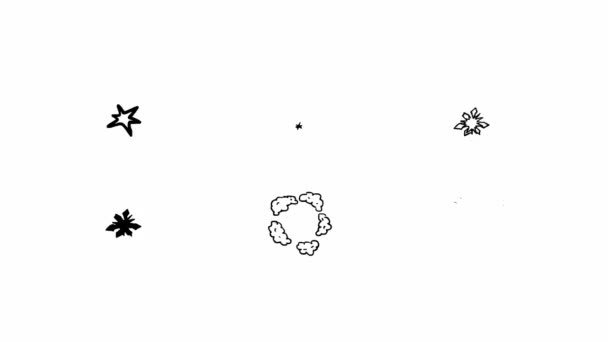 Set Esplosione Animazione Dei Cartoni Animati Disegno Fumetti Fumo Polvere — Video Stock