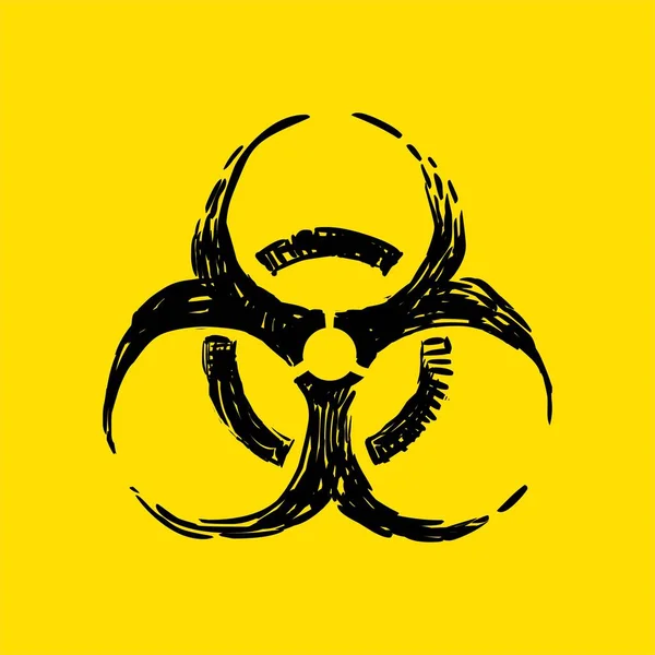 Символ Радиоактивности Радиационный Предупреждающий Знак — стоковый вектор