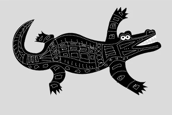 Ilustração Estilizada Crocodilo Engraçado — Fotografia de Stock