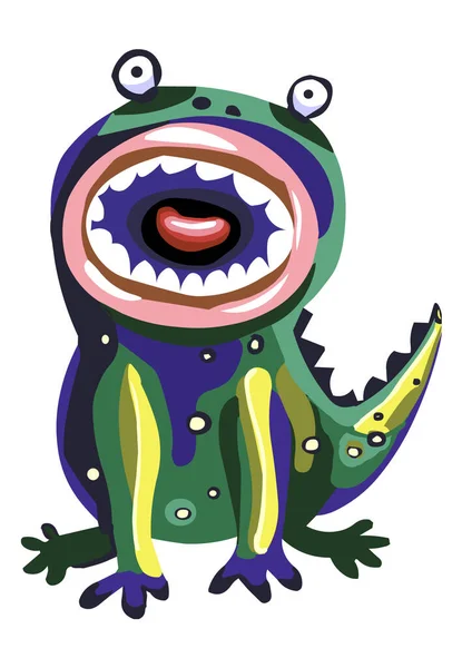 Lustige Monster Illustration Auf Weiß — Stockfoto