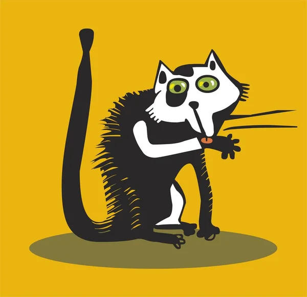 Ilustración Divertido Gato Dibujos Animados —  Fotos de Stock