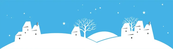 Зимовий Пейзаж Снігом Блакитним Небом — стокове фото