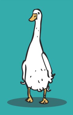 Elle çizilmiş kaz çizimi