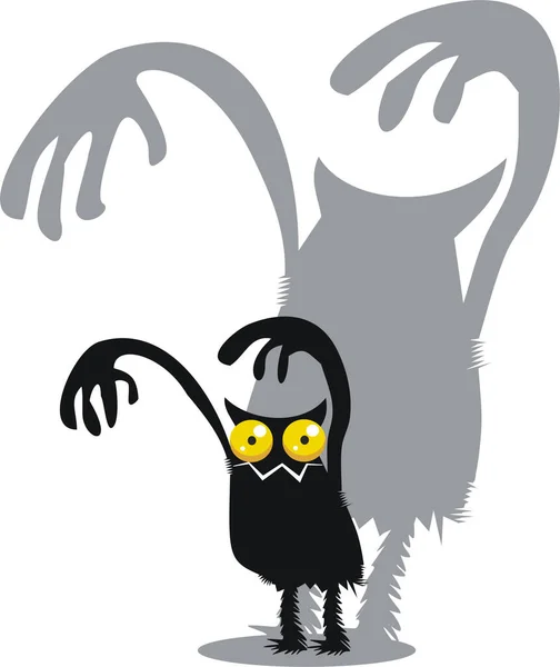 Dibujado Mano Garabato Ilustración Monstruo Miedo — Foto de Stock