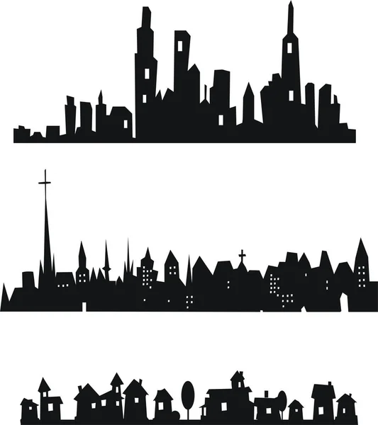 City Skylines Illustration White — Stock Photo, Image