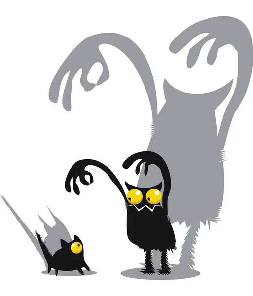Dibujado Mano Garabato Ilustración Monstruos Miedo — Foto de Stock