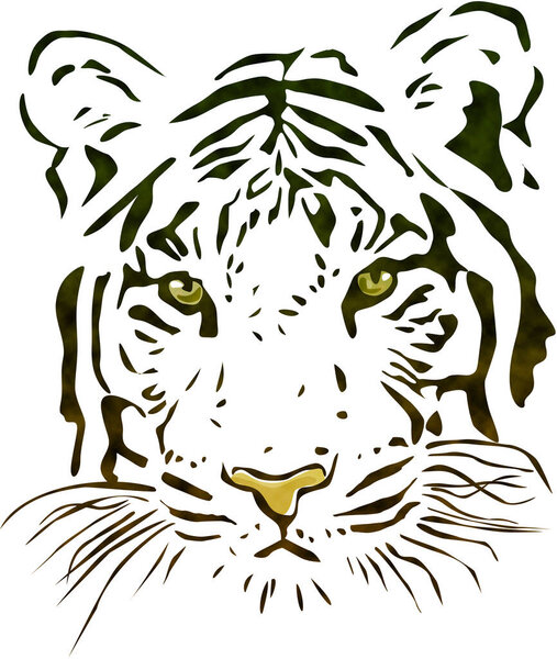 illustration of a tiger head