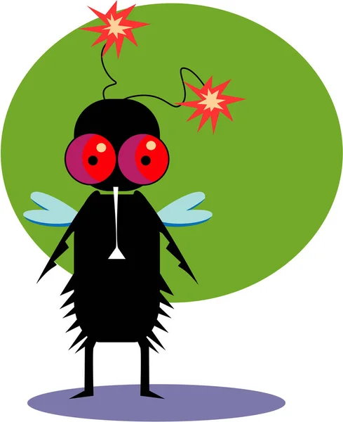 Illustration Cute Little Funny Fly — Stock Photo, Image