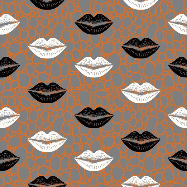 Lips Seamless Pattern Lips Illustration — Stock Photo, Image