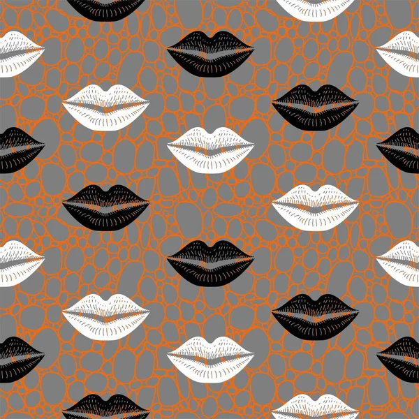 Labios Sin Costuras Con Ilustración Labios —  Fotos de Stock