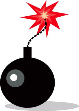 Çizgi film bomba simgesi