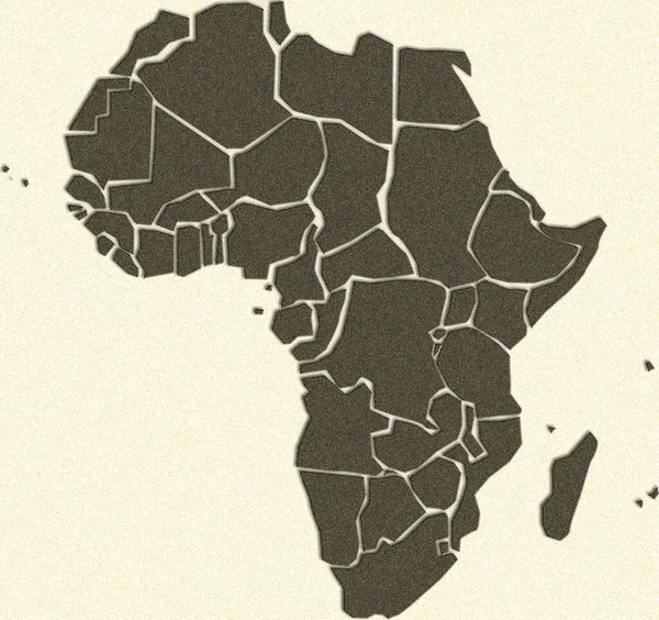 Africa Mappa Semplice Illustrazione — Foto Stock