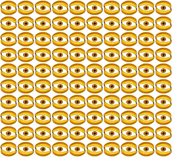 金色の円でシームレスなパターン — ストック写真