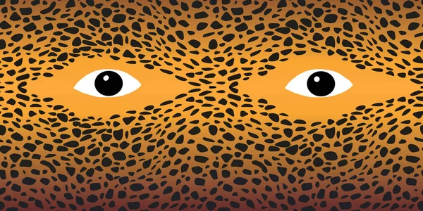 leopard face on yellow background