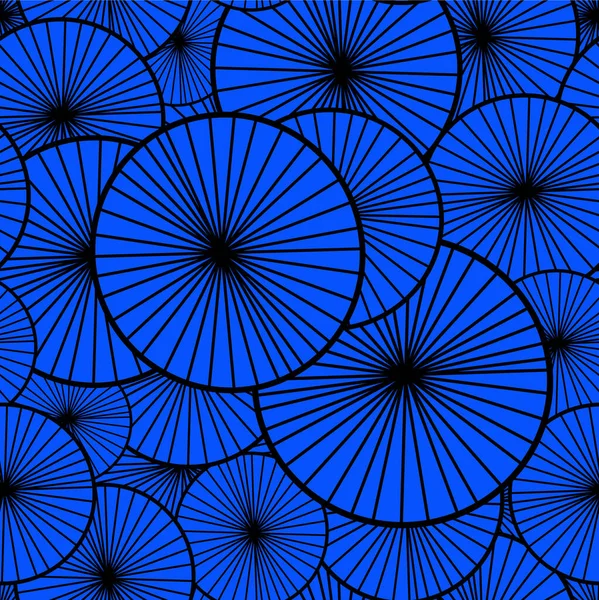 Abstrato Ilustração Fundo Preto Azul Círculos — Fotografia de Stock